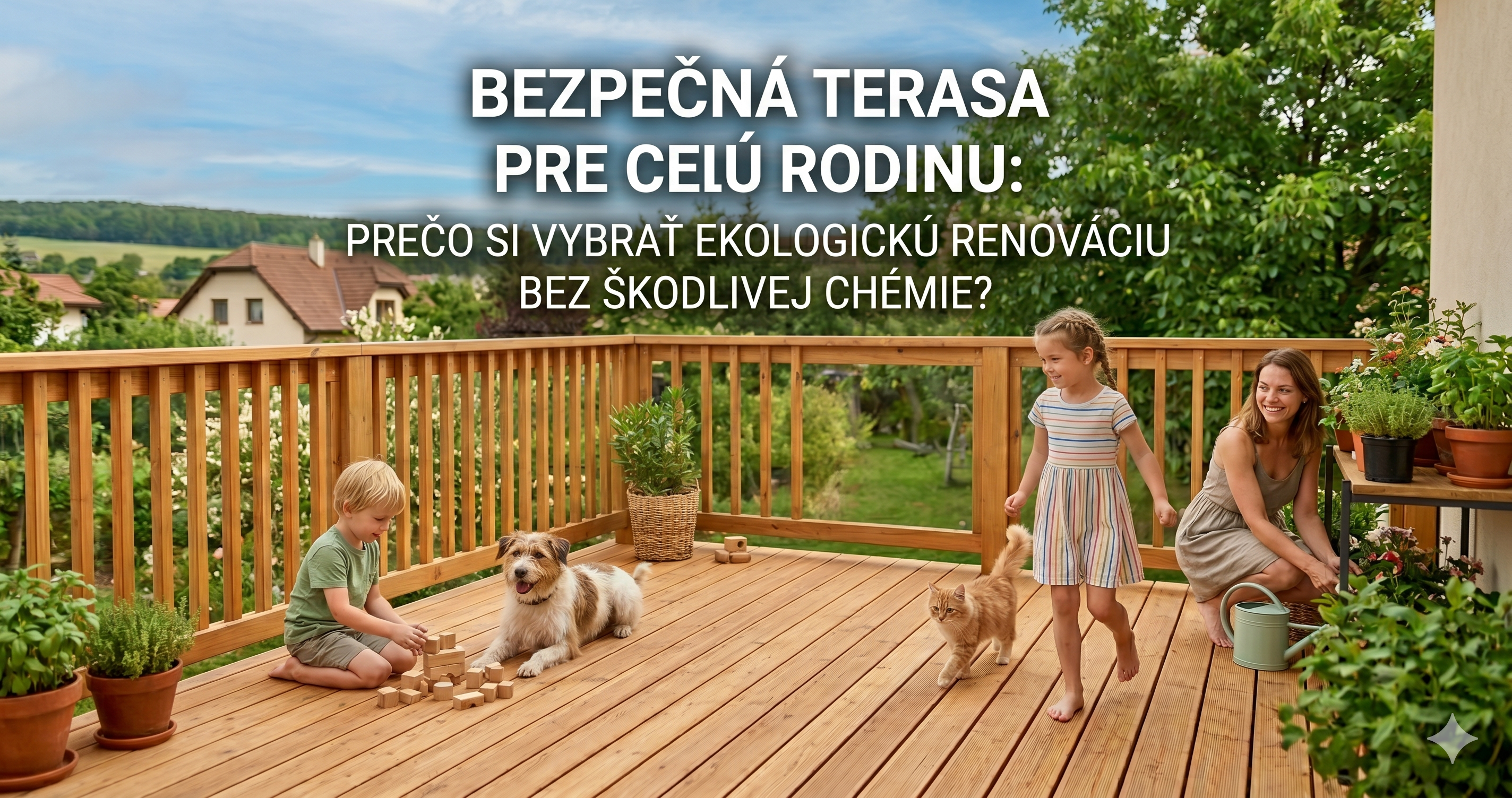 potebujem vytvorit obrazok na blog 1200x630px na temu: Bezpečná terasa pre celú rodinu: Prečo si vybrať ekologickú renováciu bez škodlivej chémie?