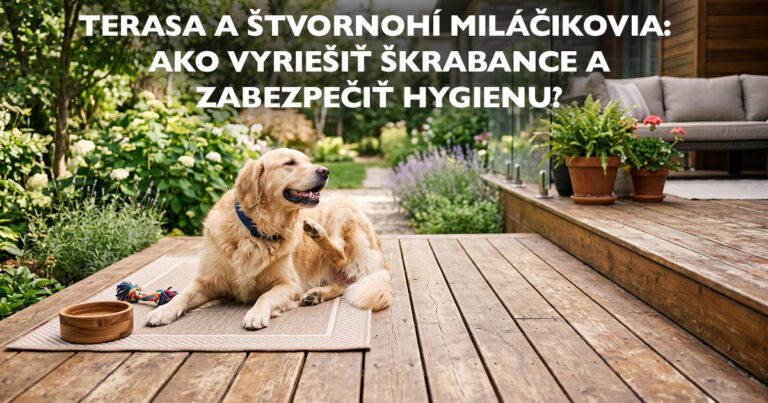 Terasa a štvornohí miláčikovia: Ako vyriešiť škrabance a zabezpečiť hygienu?